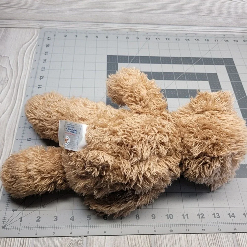 Build A Bear Tan Shaggy‎ Hair Teddy Plush Shaggy Curly Bear Smiling BAB READ